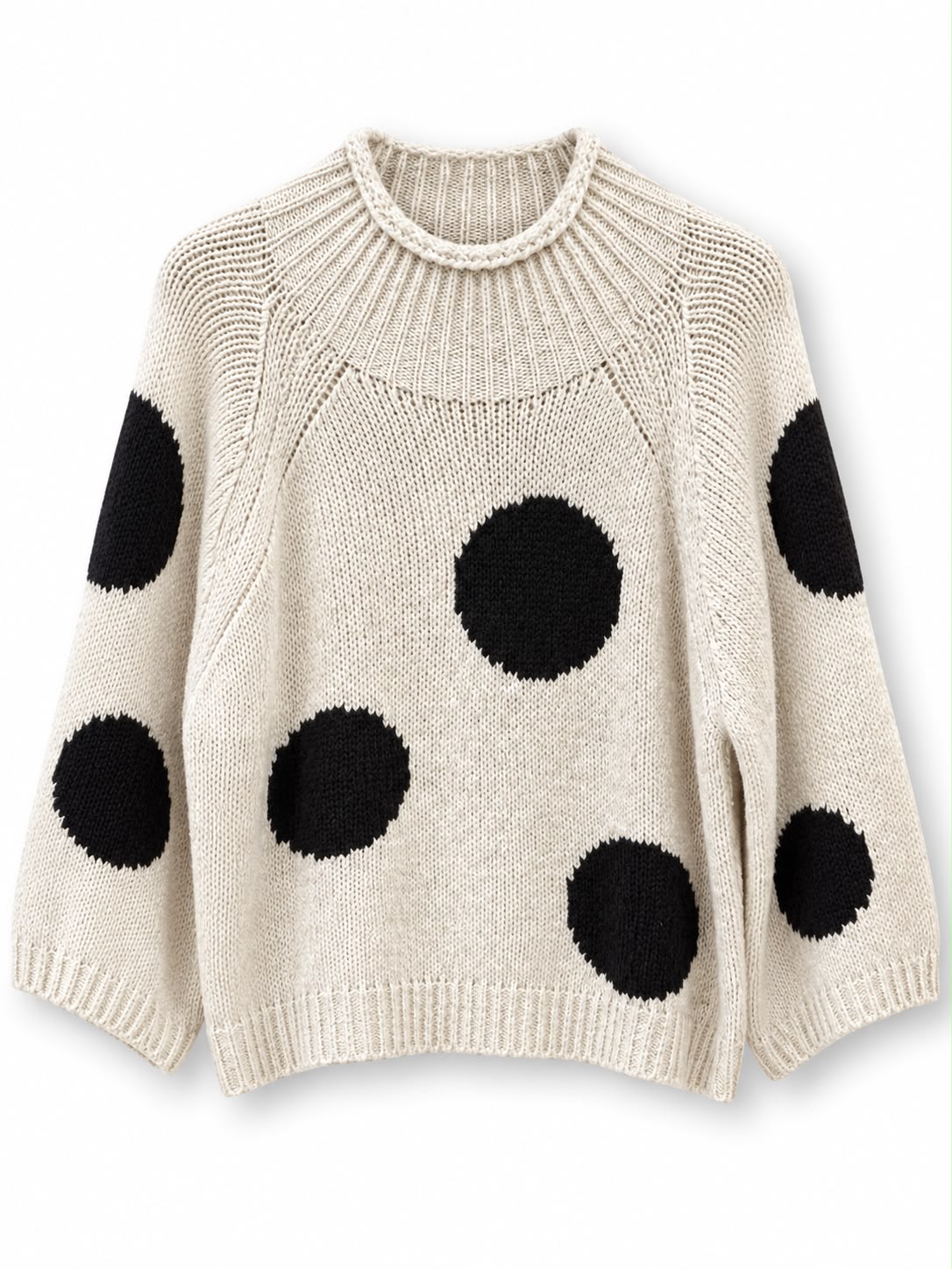 Maglioni con cerchi Beige