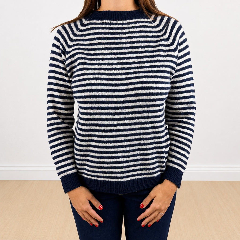 Maglione righe classica Blu