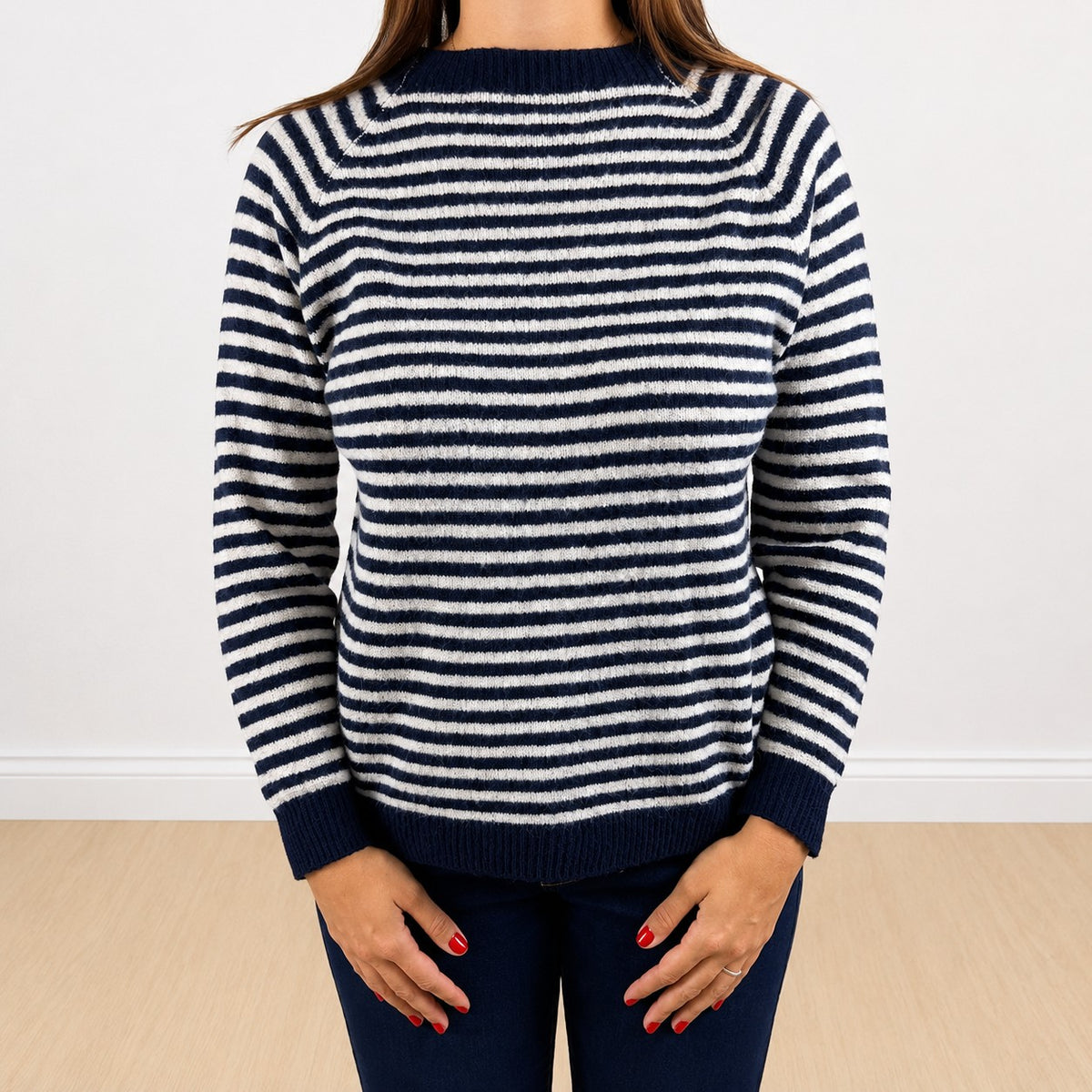 Maglione righe classica Blu