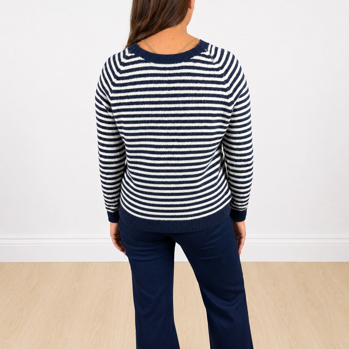 Maglione righe classica Blu