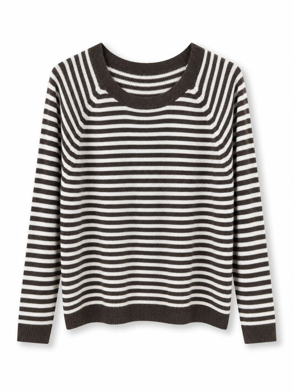 Maglione righe classica Marrone