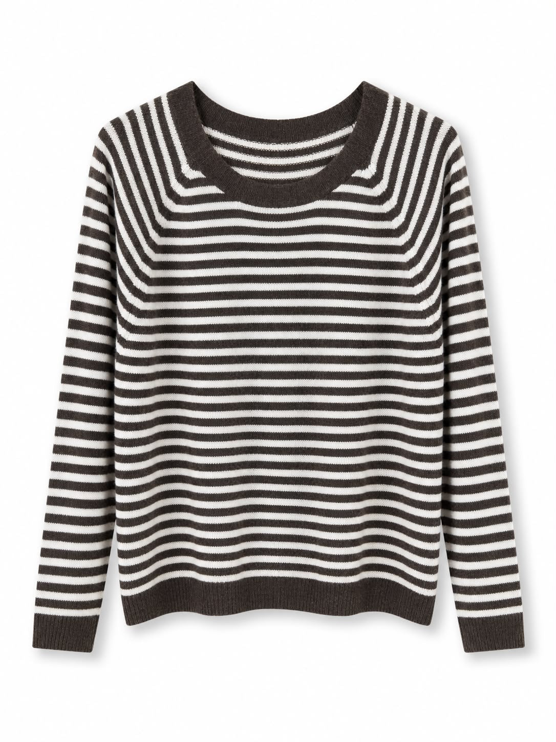 Maglione righe classica Marrone