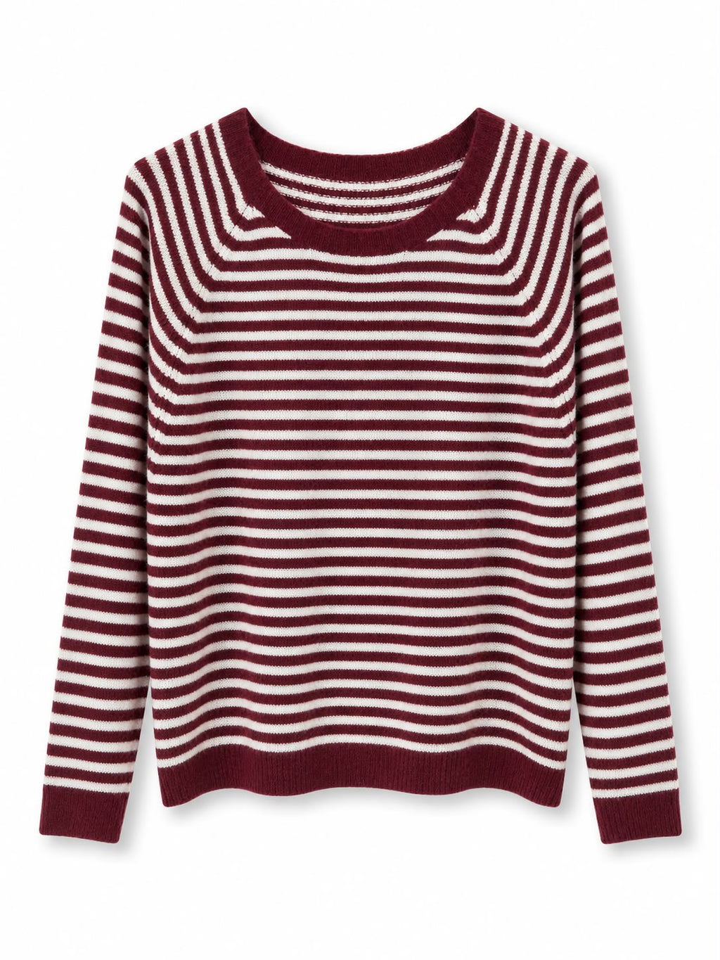 Maglione righe classica Panna
