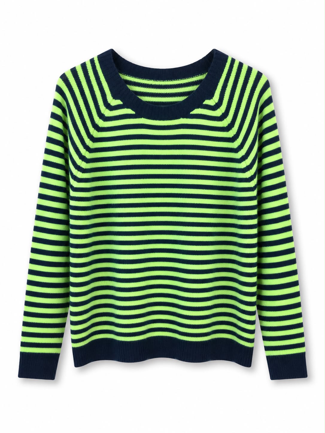 Maglione righe classica Verde