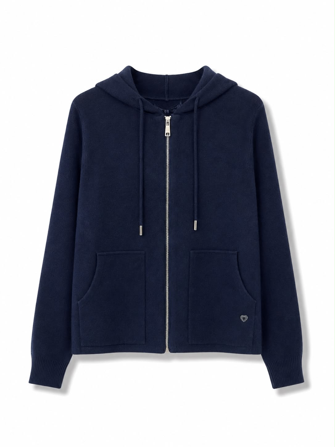 Felpa zip lunga Blu