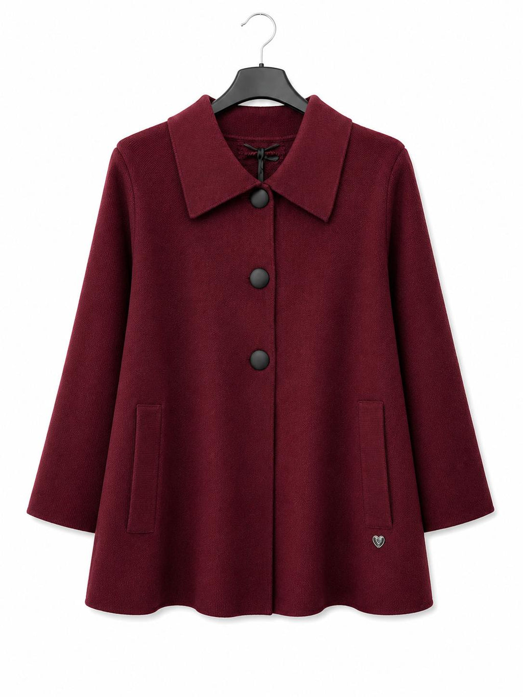 Cardigan colletto polo Bordeaux