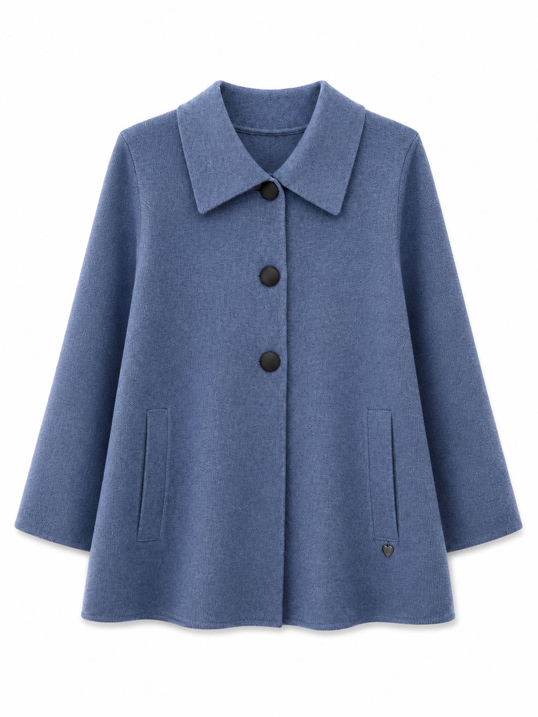 Cardigan colletto polo Avio