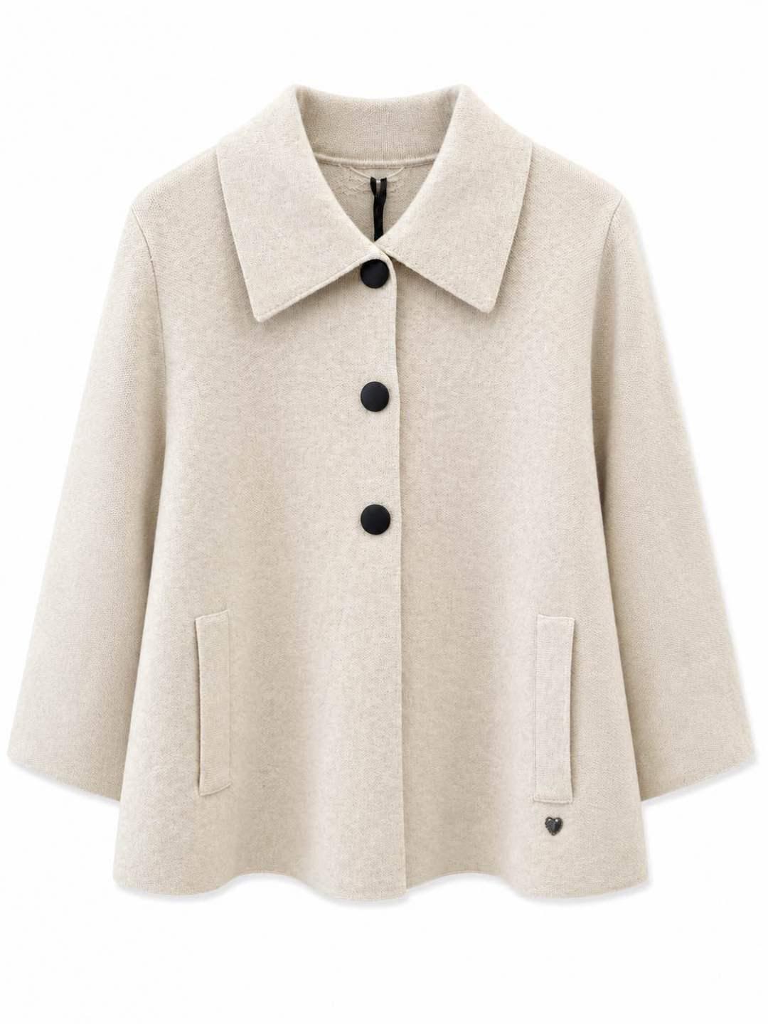 Cardigan colletto polo Beige
