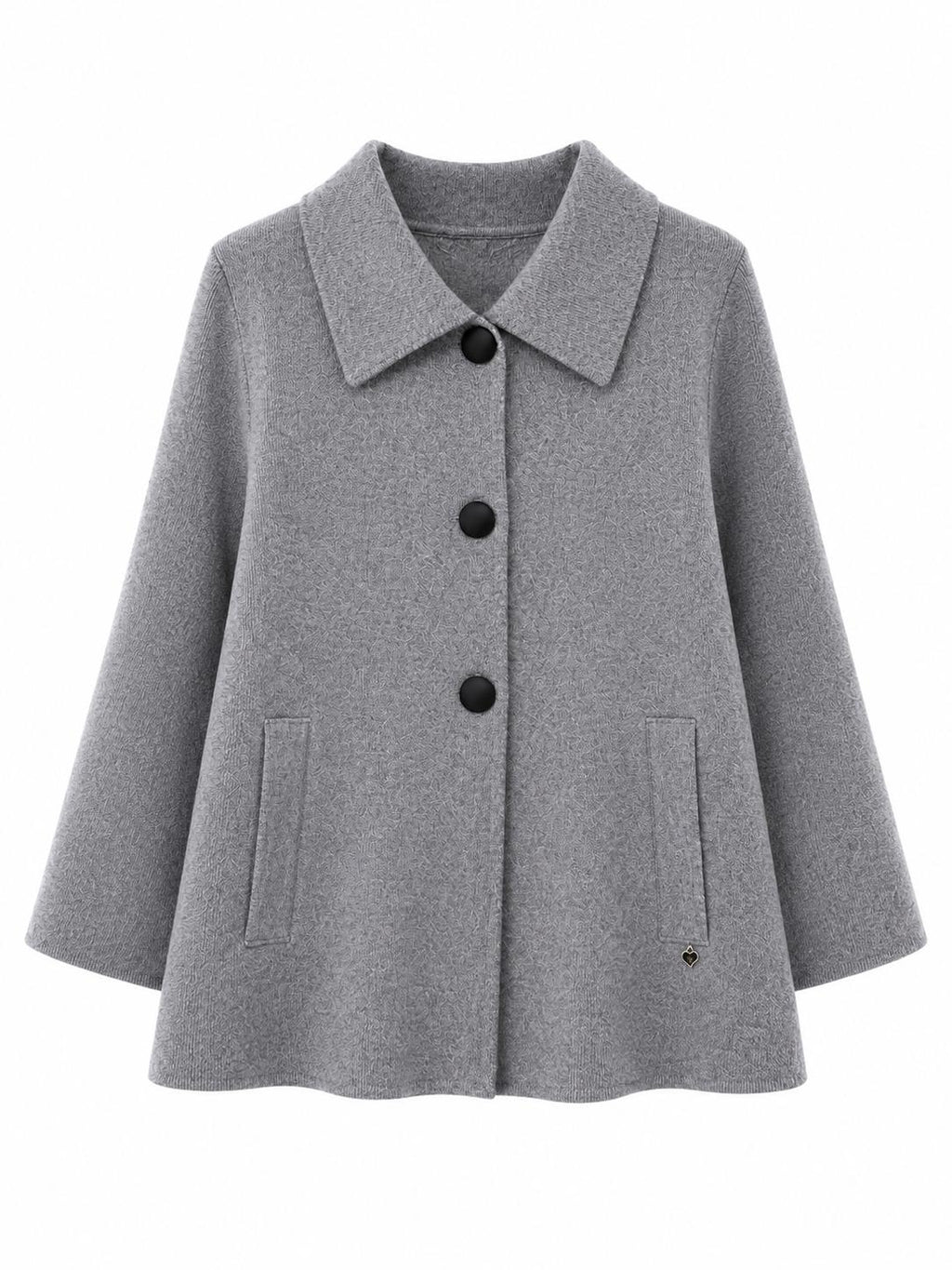 Cardigan colletto polo Grigio