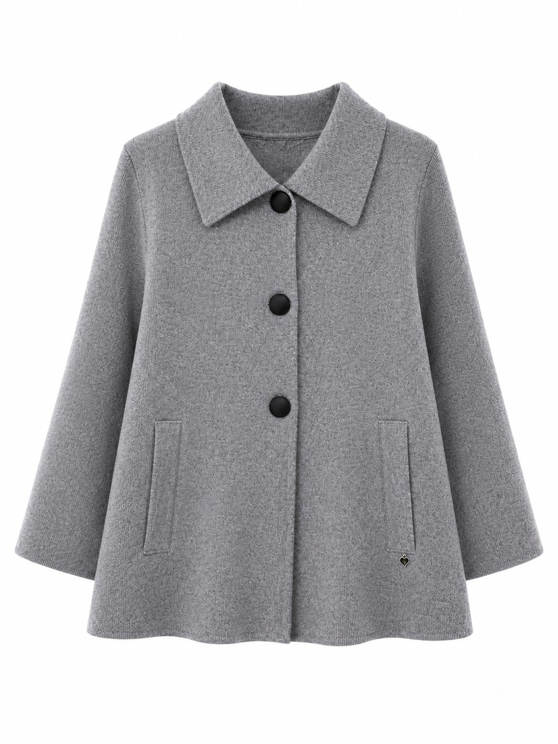 Cardigan colletto polo Grigio