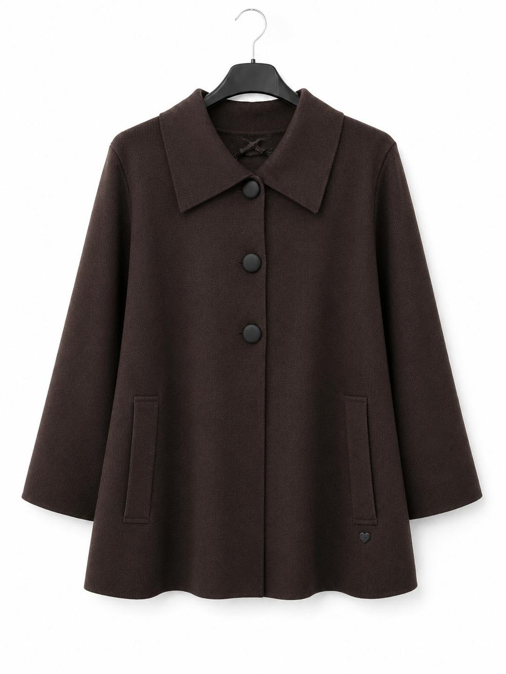 Cardigan colletto polo Marrone