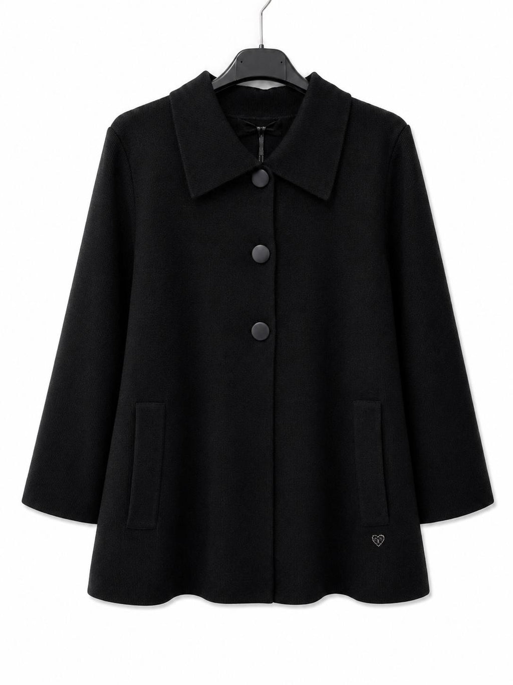 Cardigan colletto polo Nero