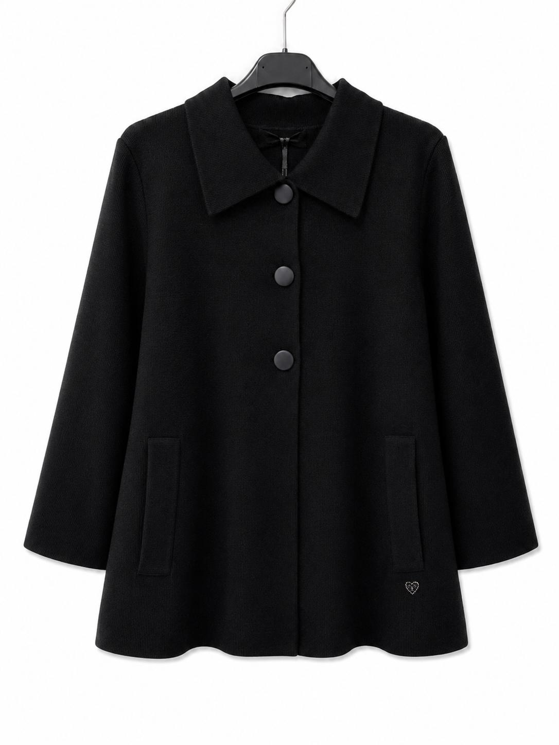 Cardigan colletto polo Nero