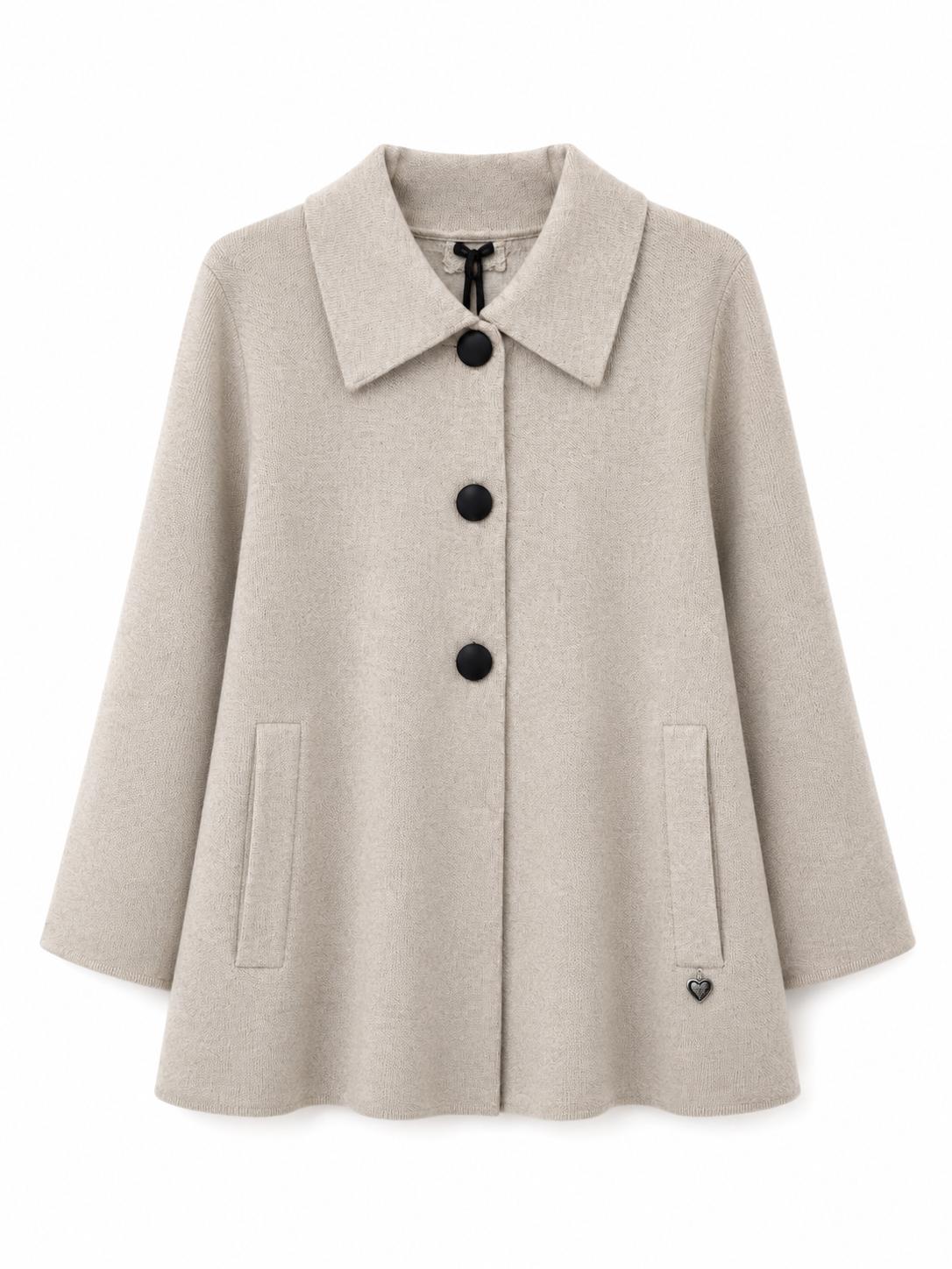 Cardigan colletto polo Sabbia