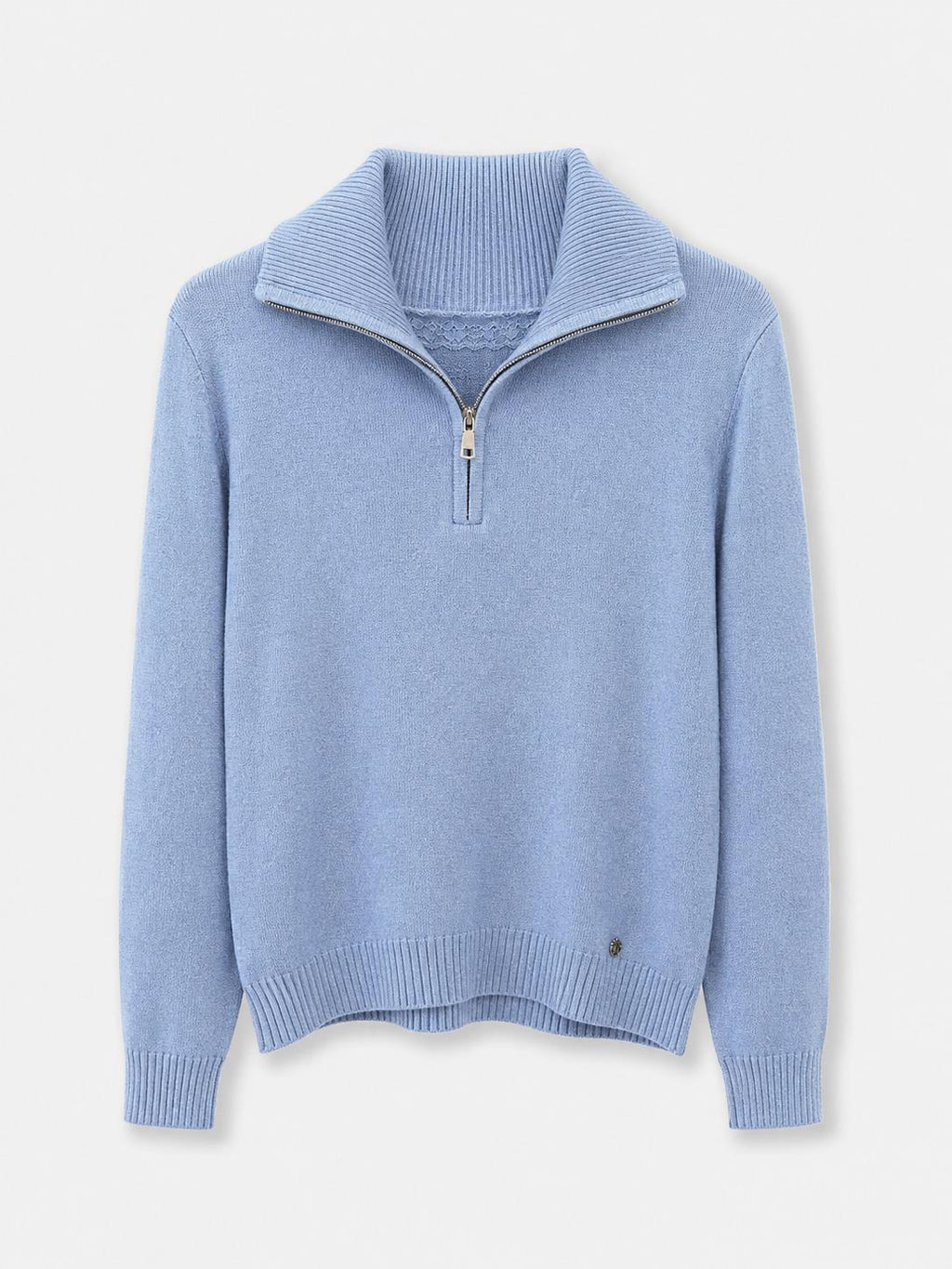 Maglione mezza zip Azzurro