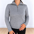 Maglione mezza zip Grigio
