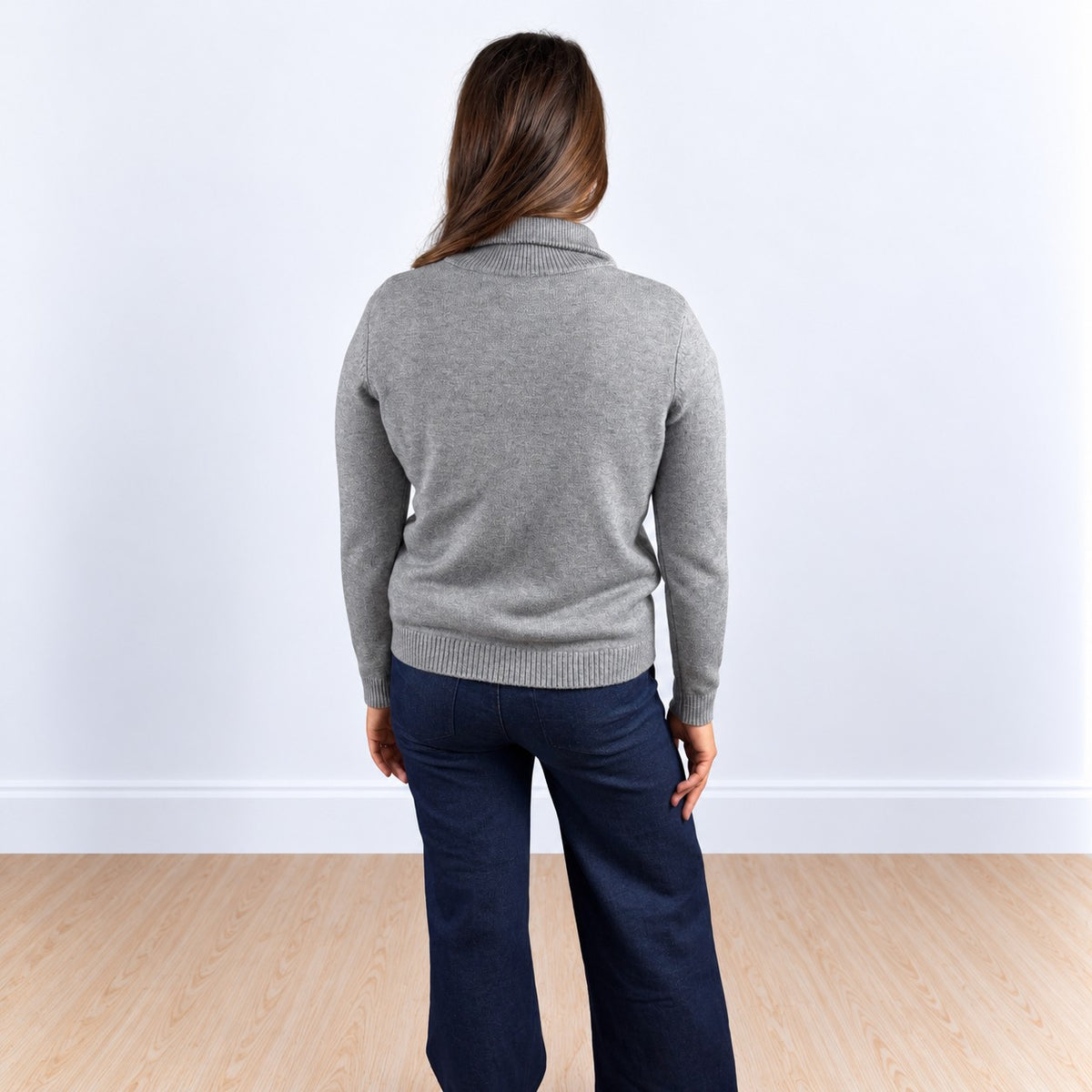 Maglione mezza zip Grigio
