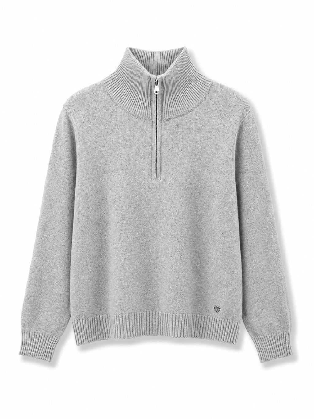Maglione mezza zip Grigio