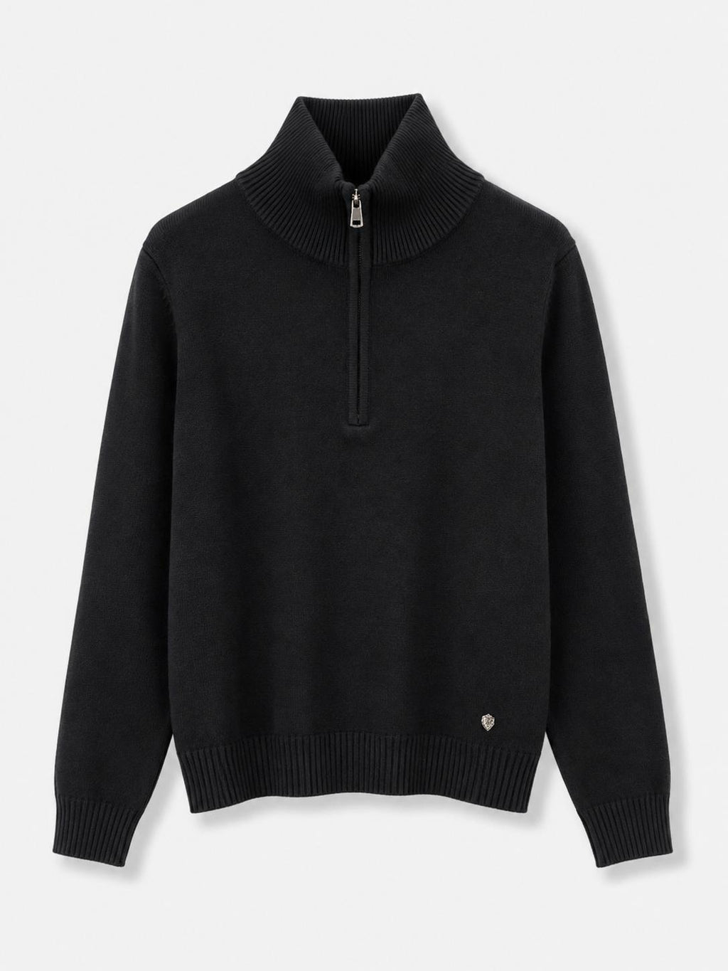 Maglione mezza zip Nero
