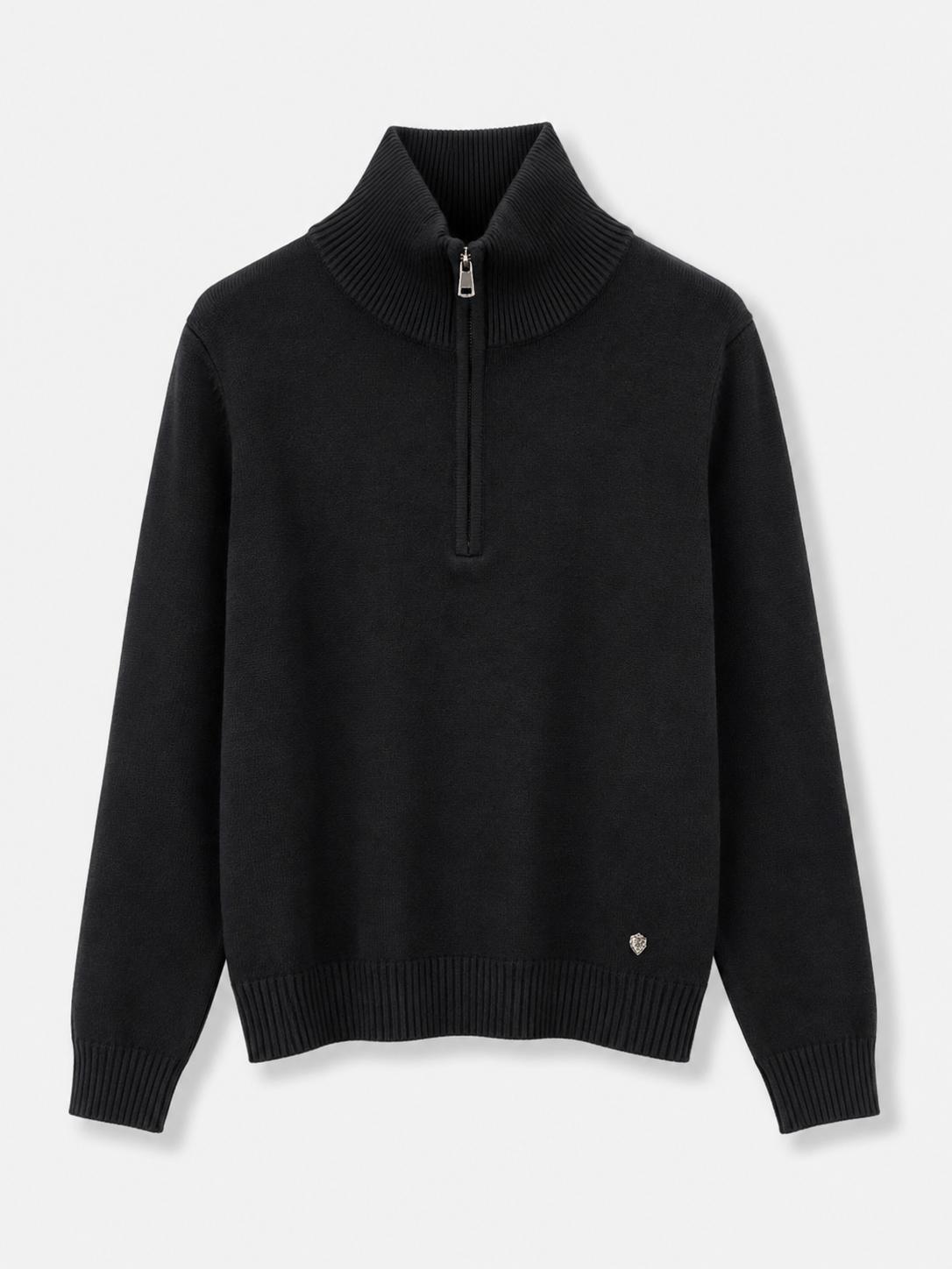 Maglione mezza zip Nero