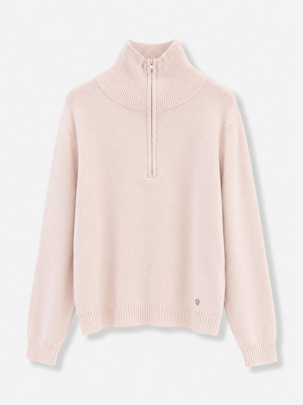 Maglione mezza zip Rosa
