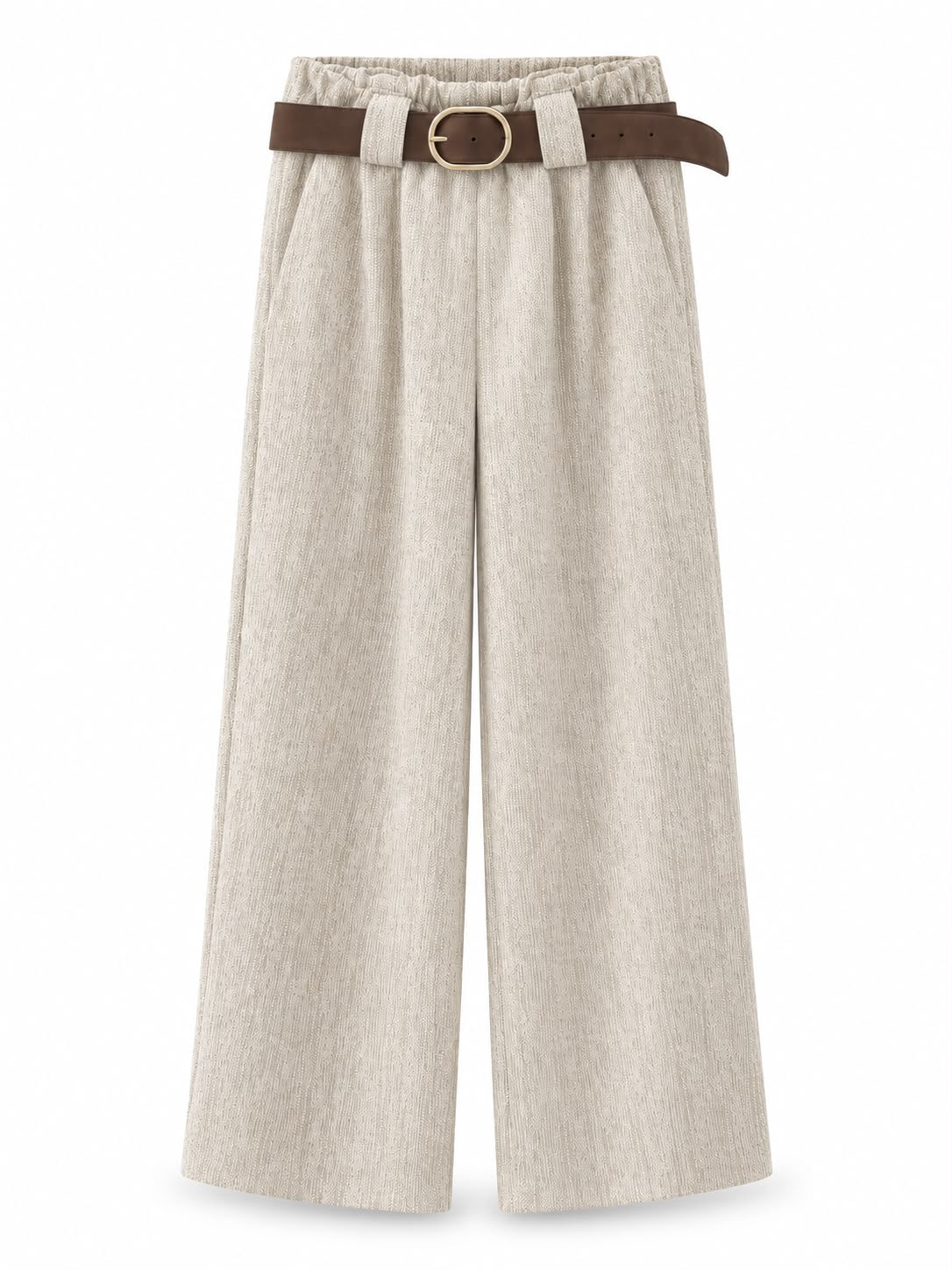 pantalone palazzo screziato Beige