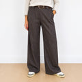 pantalone palazzo screziato Marrone