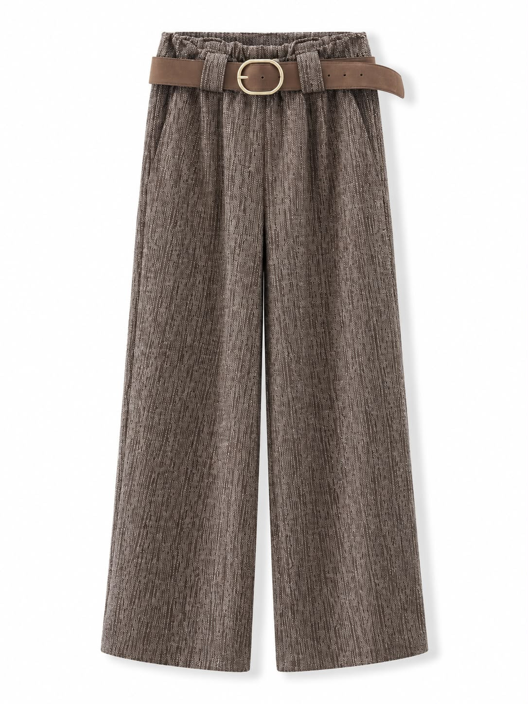 pantalone palazzo screziato Marrone