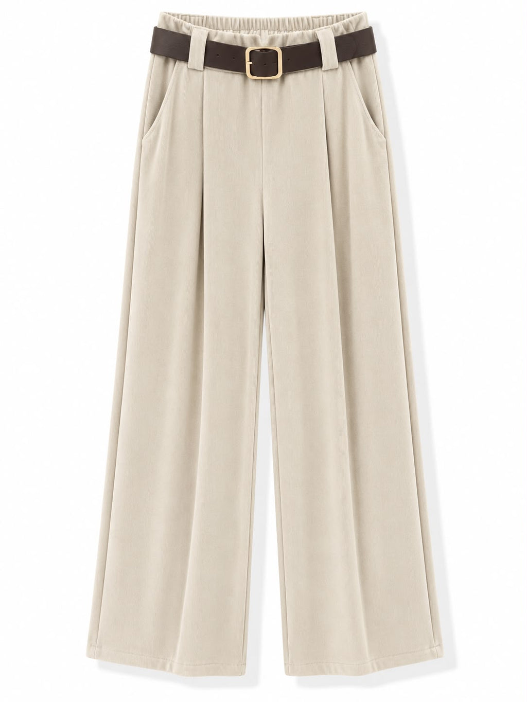 Pantaloni a costine Panna