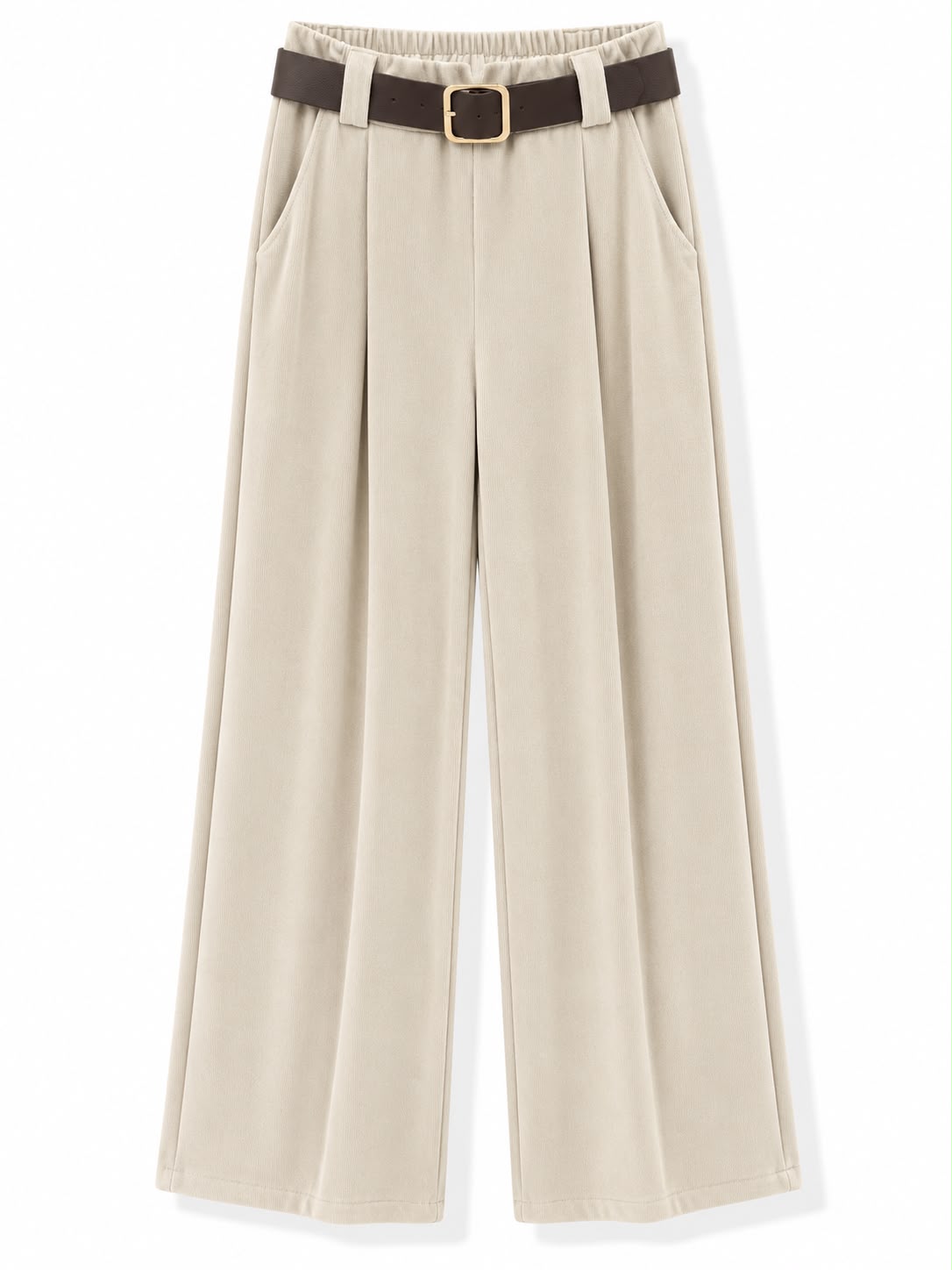 Pantaloni a costine Panna