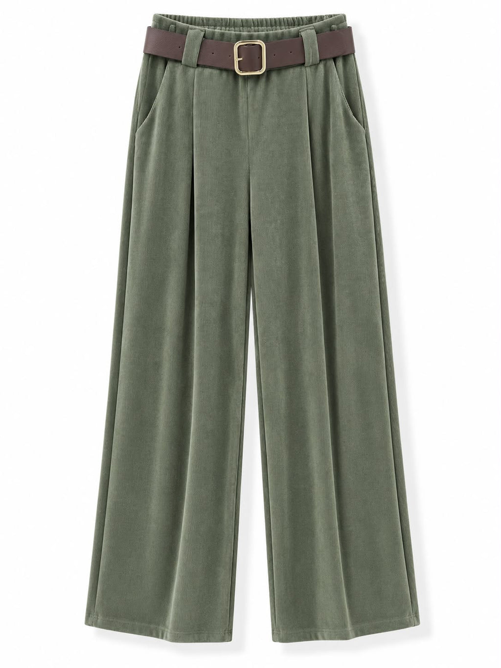 Pantaloni a costine Verde