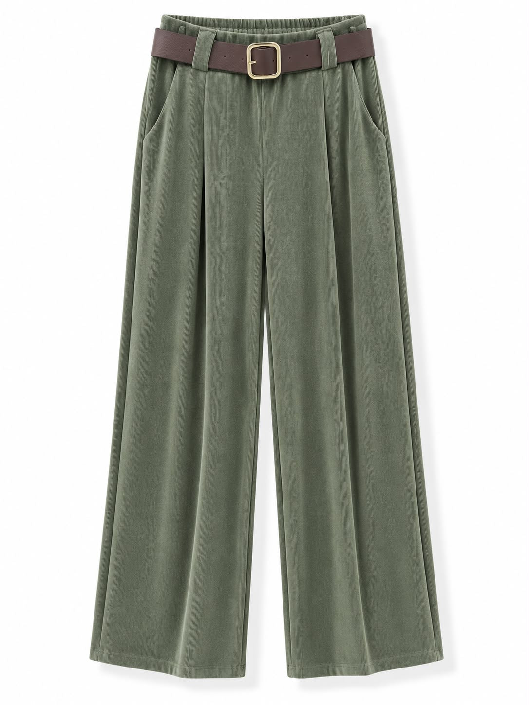 Pantaloni a costine Verde