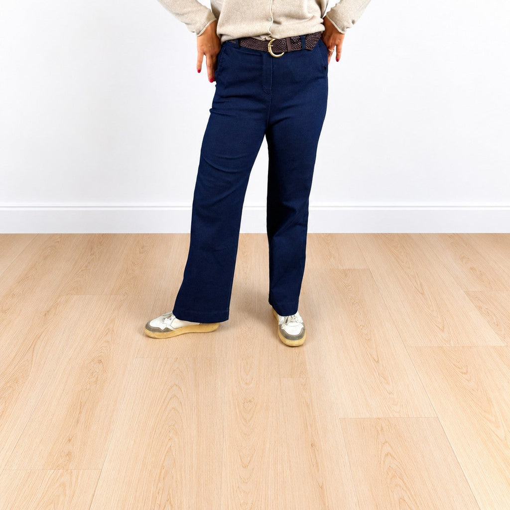 Jeans cintura treccia blu
