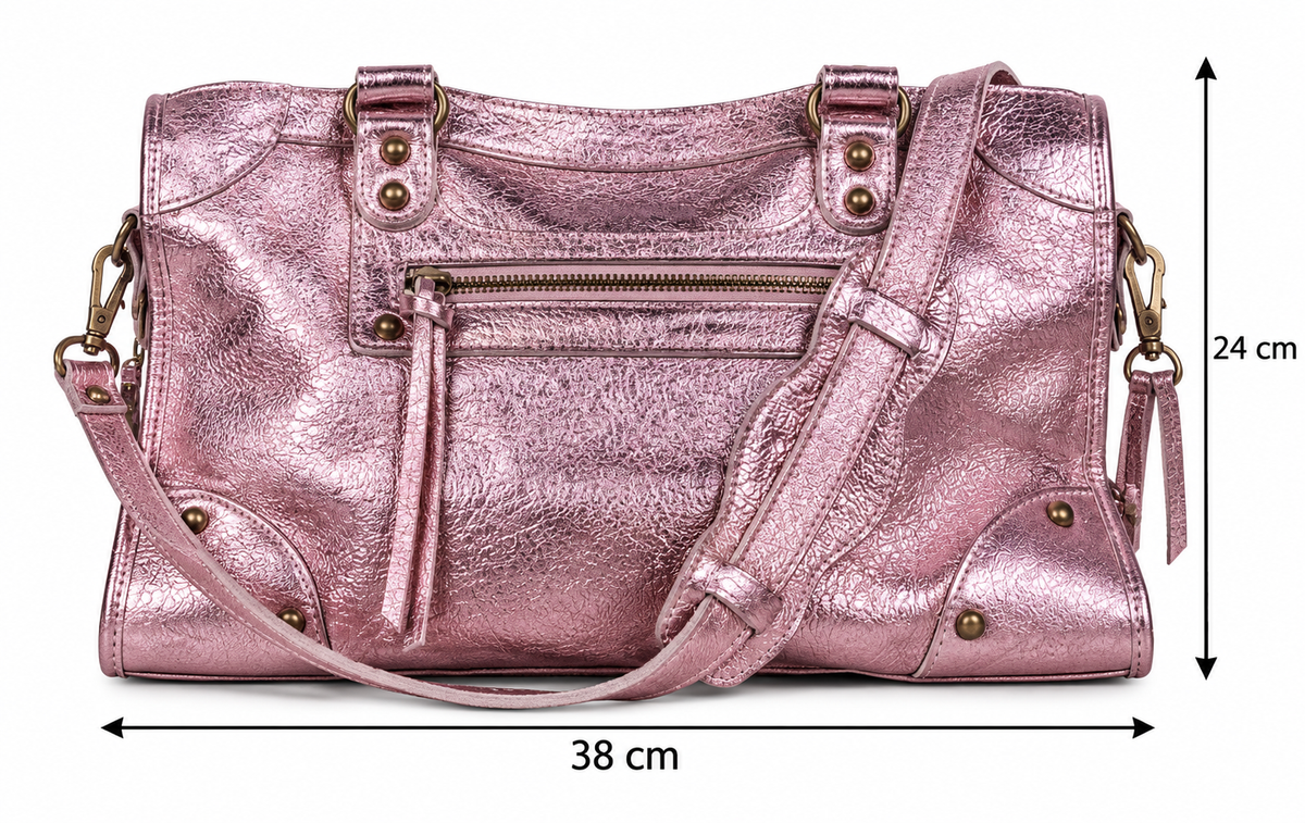 Borsa metallizzata Rosa